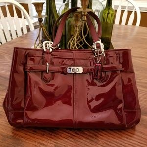 Coach Chelsea Red Patent Leather Jayden Carryall